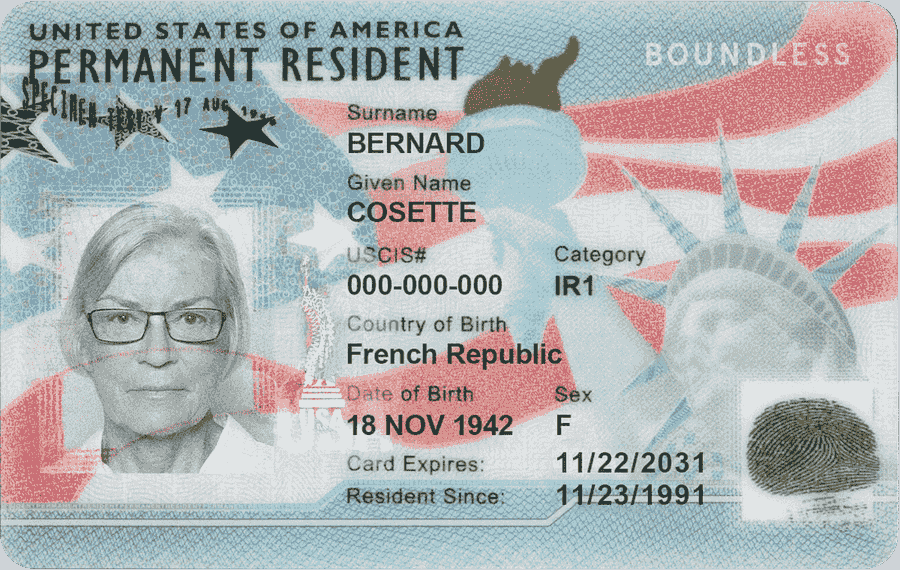 Tarjeta de residencia permanente (Green Card) de los Estados Unidos
